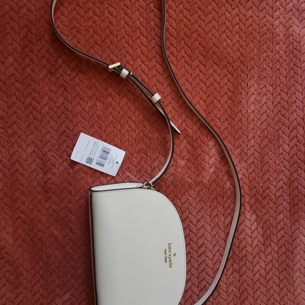 Kate Spade Leather Ivory Crossbody Bag